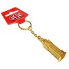 London Souvenir/ Gift Die Cast Metal Keyring - 3D Gilt