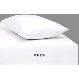 GOLD TEXTILES Bulk Pack of 48 Polycotton Queen Size Pillowcases, White T200-21" X 36" (Fits up-to 20" X 32" Pillow)- Ideal for use in Hotels, Hospitals, School Projects and More (48, Queen)