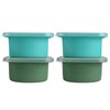 KEVJES Silicone Dough Proofing Proving Containers with Air-tight Lids-4 pack-500ml