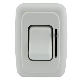 RecPro RV 12V DC Toggle Style Light Switch with High-Side Dimmer (White)