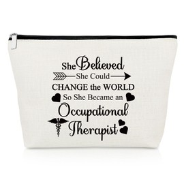 Thank You Gift for Occupational Therapist Cosmetic Bag OT Gifts Christmas Birthday Gift Occupational Therapist Gifts Makeup Bag Graduation Gift for Therapist Appreciation Gift Travel Cosmetic Pouch