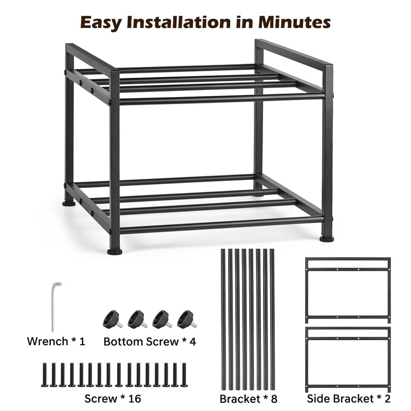 MAYJOY Desktop 3D Printer Filament Storage Rack, 2-Tier Metal