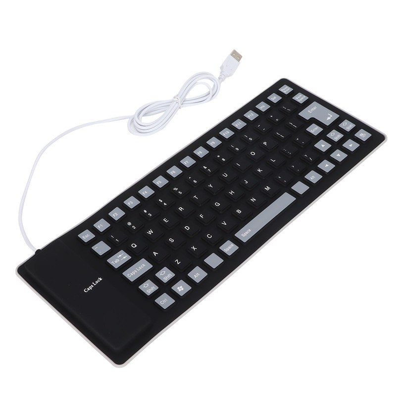 Silicone Keyboard Fully Sealed Design Lightweight Portable Silent Soft Comfortable