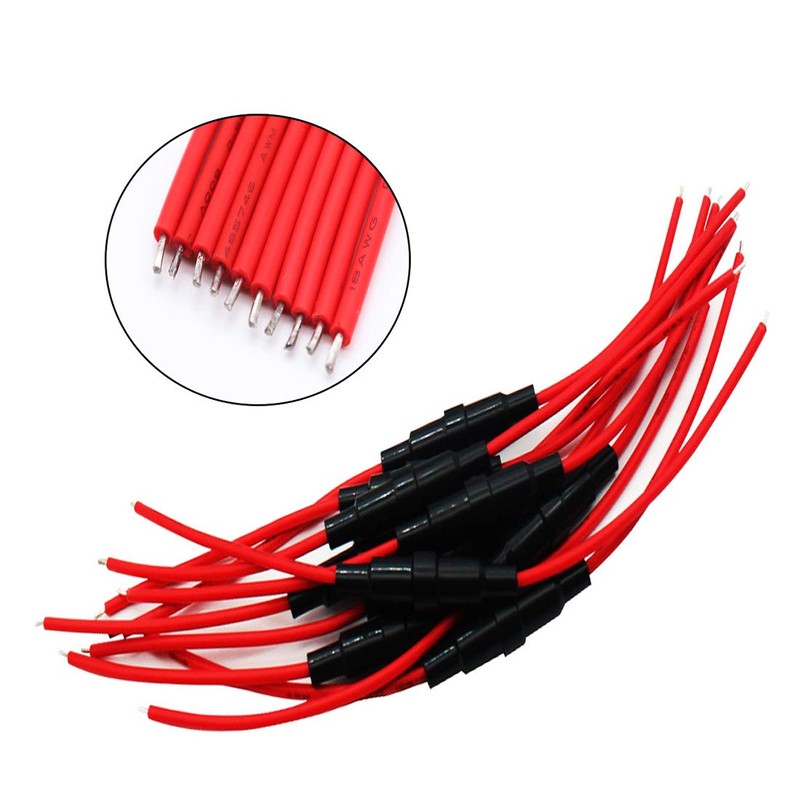 XFFCSEC Fuse Holder Kit:10pcs 18 AWG Screw Type 5X20 Inline
