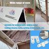 ANTEISI Folding Rack Small Hinges,Folding Hinges and Support Folding Rod,Folding