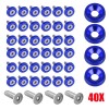 Unbranded 40PCS Blue Washer+Nuts Accessories Fender Bumper Washer Bolt Dress