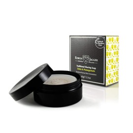 Edwin Jagger Limes & Pomegranate 99.9% Natural Traditional Shaving Soap 65g in Travel Tub