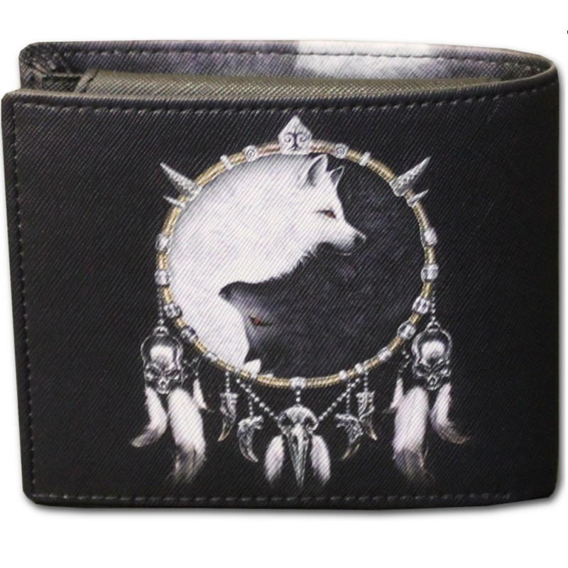 Wolf CHI - Bi-Fold Simulated Soft Leather Wallet -Black