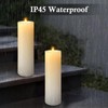 14" x 4" Large Outdoor Candles, Waterproof Flickering LED Flameless