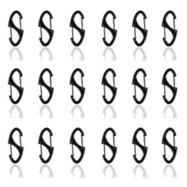 Mini Carabiner Clips, 18pcs Double-Sided Spring Small Carabiner Clip, Metal Carabiner for Keys, Anti Theft Zipper Clips, Flexible and Easy to Use