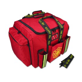 Lightning X Products Premium XL Step-In Turnout Gear Bag With Shoulder Strap & Front Pockets - Red