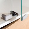UTALIND 4 Pack Glass Clip Silver Strikes Plate Magnetic Rectangular