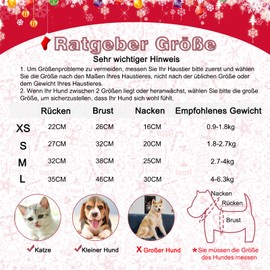 Mfsdai Pet Christmas T-Shirt Jumper, Christmas/Holiday Clothing are Soft and Cosy for Puppies, Small Dogs, Cats, L