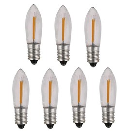 E10 COB Candle Arch Bridge Bulb Christmas Lamp Spare E10 LED Screw Light 14V to 55V AC 0.2W Warm White (7)