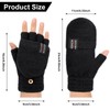YSense Womens Winter Gloves, 2 Pack Warm Knitted Convertible Fingerless