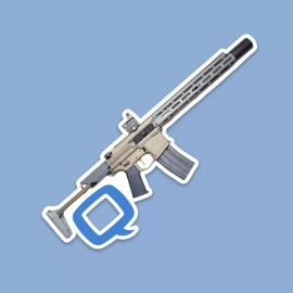 Waterproof Q Honey Badger 6 inch Sticker Gun Vinyl Decal Waterproof Outdoor Safe