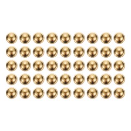 sourcing map 50pcs Precision Solid Brass Bearing Balls 3mm Industrial Brass Ball Spheres for Machinery, Automotive, and DIY