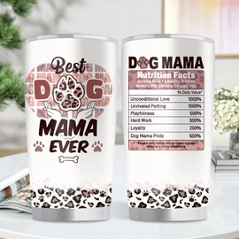 Goiicoln Dog Mom Gifts for Women, 20oz Dog Mom Tumbler for Wife Daughter, Travel Tumbler with Lid and Straw Stainless Steel, Funny Birthday Gifts for Dog Lovers Friends Mothers Day