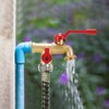 Solimeta Double Taps Water Faucet, 1/2" X3/4" X3/4" Double Outlet