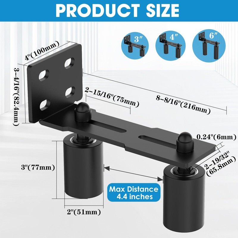 YogePote Heavy Duty Slide Gate Roller Guide with Steel L
