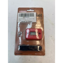 NKTECH (Qty 2) NKTECH NK-HS2 Inductive Hour Meter for Any Gas Engine, Waterproof, Red