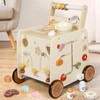 Pithfor Wooden Baby Walker, 3-in-1 Baby Push Walker, with Pretend
