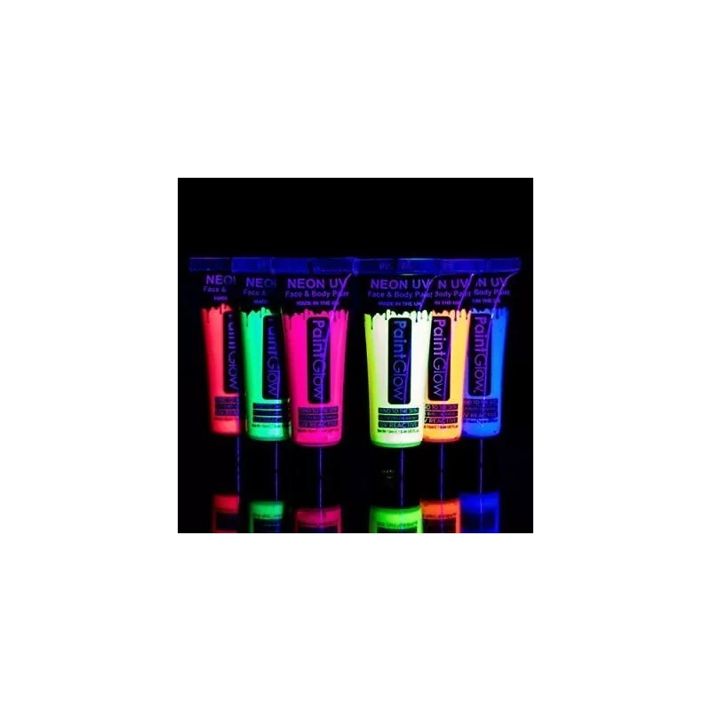 Go Shopgo 36 Tubo Pintura Fluorecente Neon Corporal Maquillaje Luz