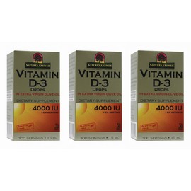 Nature's Answer Vitamin D-3 Drops 4000 LU, 0.5-Ounce, 3 count