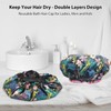 2 Packs Shower Cap Elastic Band Waterproof Bath Caps Double