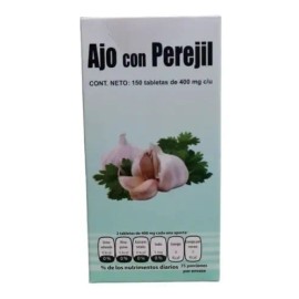 Suplemento Alimenticio Ajo Perejil Sin Sabor Vegano 150 Tabletas Centro Botánico Azteca                                                               