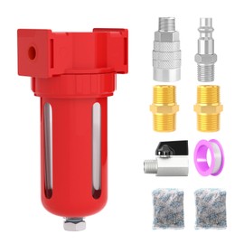 MEANLIN 3/8" NPT Compressed Air Desiccant Drying System, For Dry Air, Compressed Air, Plasma Cutter and Paint Spray with Activated Carbon Bag