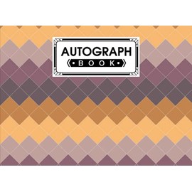 Autograph Book: Squares Cover | Autograph Book for Adults & Kids, 150 Blank Pages, Starlight Design, Keepsake, Size 8.25" x 6" By Margit Popp
