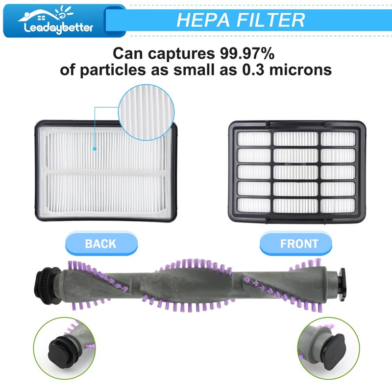 Leadaybetter Brush Roll Belt Filter Replacement for Shark Navigator Lift