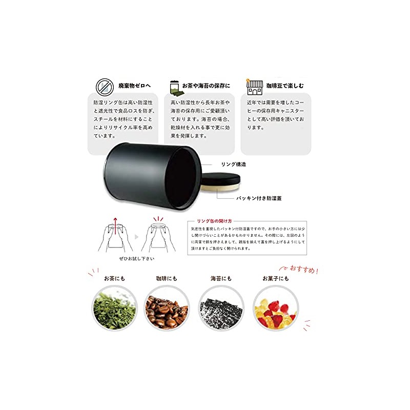 Coffee & Tea Canister Made in Japan, 14.1 - 17.6