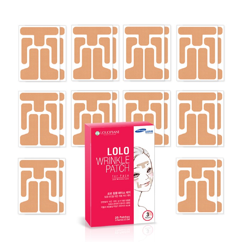 Loroskini nasolabial patch 20+1 pack (2 packs) Deep wrinkles between