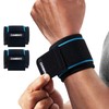 CAMBIVO Wrist Bandages Strength Training, Pack of 2 Adjustable Wrist