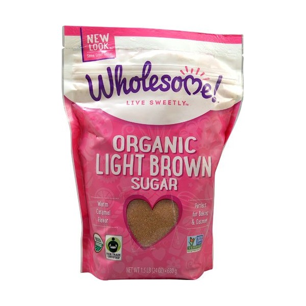Wholesome Sweeteners Organic Light Brown Sugar -- 1.5 lbs - 2 pc