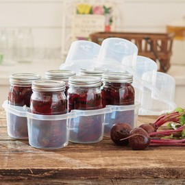 Canning SafeCrate, Holds 6 Quart Jars (946 ml), Easy Transport, Protective, Stackable