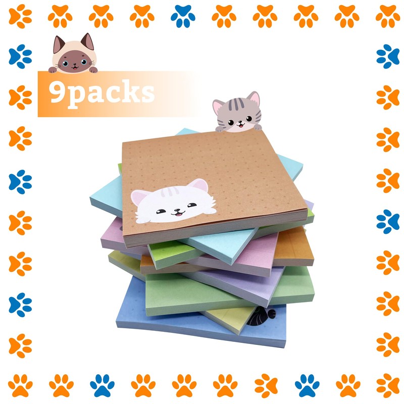 9 Cute Sticky Notes，Sticky Notes Cute，Cute Post it Notes，Sticky Notes，Kawaii
