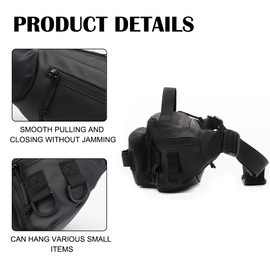 DONGKER Fishing Bag, Portable Fishing Backpack, Waterproof Waist Bag, Belt Bag, Shoulder Bag for Men and Women for Running, Outdoor Sports, Training, Green, Classique