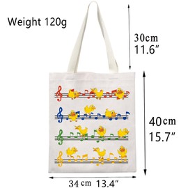 BNQL Cute Duck Lover Gifts Tote Bag Duck Gifts Funny Duck Tote Bag Duck Owner Gift Duck Farmer Gift Duck Canvas Tote Bag (Duck Tote Bag)