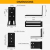 Adjustable Barricade Brackets (2pcs) - Drop Open Bar Holder for