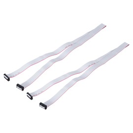 sourcing map 2 Pcs IDC Flat Ribbon Cable, 2.54mm Pitch 23mm Width 100cm Long 18 Pin FC to FC Flat Ribbon Connector Jumper Wire for PC, LED Displays