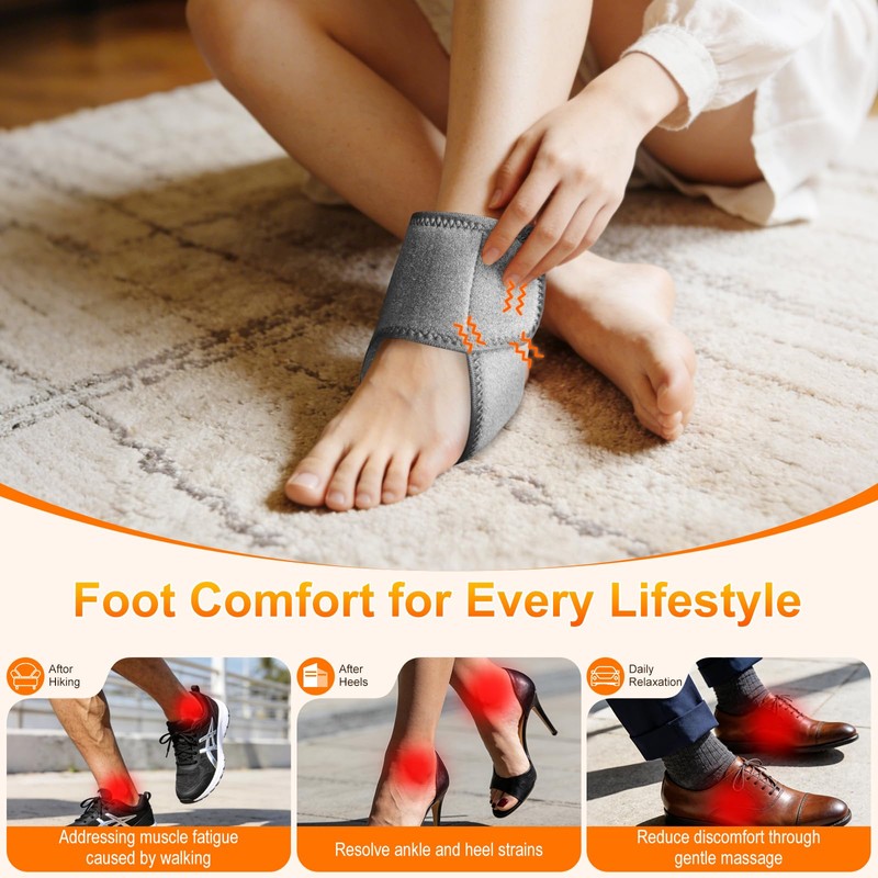 HJKLIUT Foot Advanced Renewed Triple Method Massager, 5-Speed & 5-Temperature,