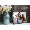 MIMOSA MOMENTS Enamel Metal Photo Frame (Silver & Black, 8x10'')