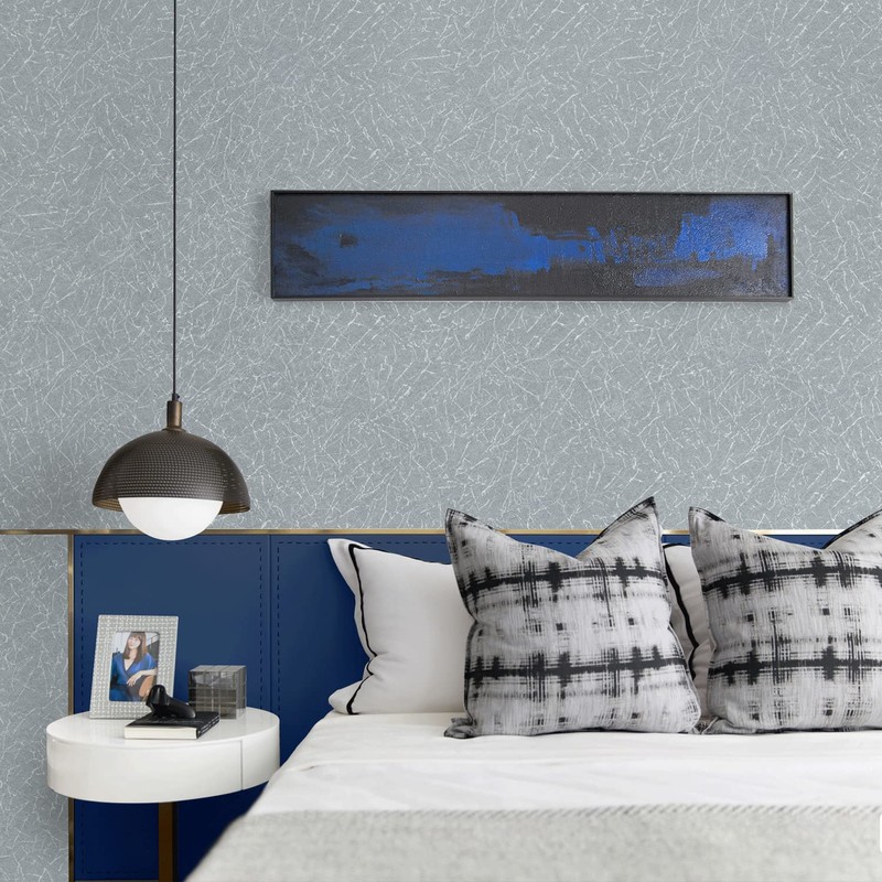 Cohoo Home Gray Peel and Stick Wallpaper Grey Silk Contact