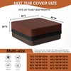 CFFNCH Hot Tub Cover - 600D Polyester Square Hot Tub