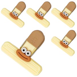 Bag Retainer Clip Sealing Clamp Food Storage Bag Seal Moisture Proof Freshness Antioxidant Snack Storage Kitchen Durable Moisture Proof Odor Leak Proof Home Cute Style Set of 5