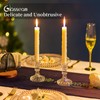 Glasseam Glass Candle Drip Protectors, Set of 24 Clear Bobeches