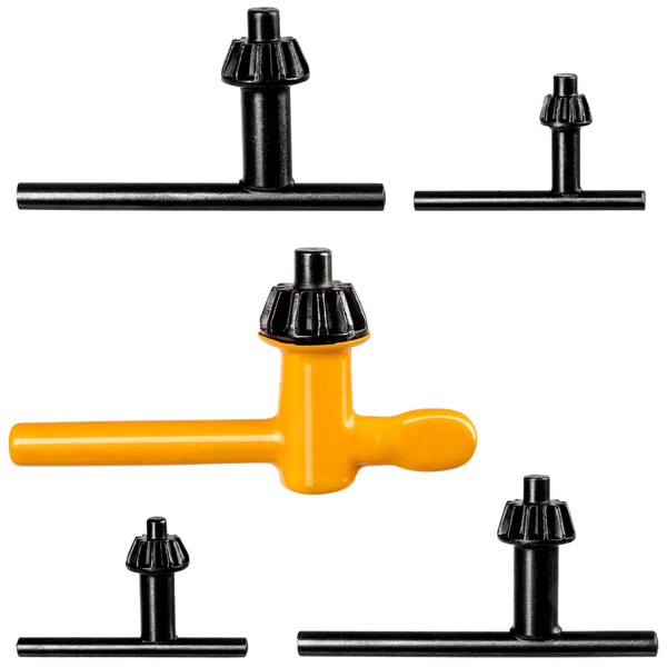 CTEAKOP 5pcs Drill Chuck Key Wrench, Replacement Drill Press Chuck